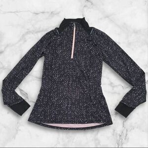 Lululemon Size 4 Black & Pink Go the Distance Zip Up